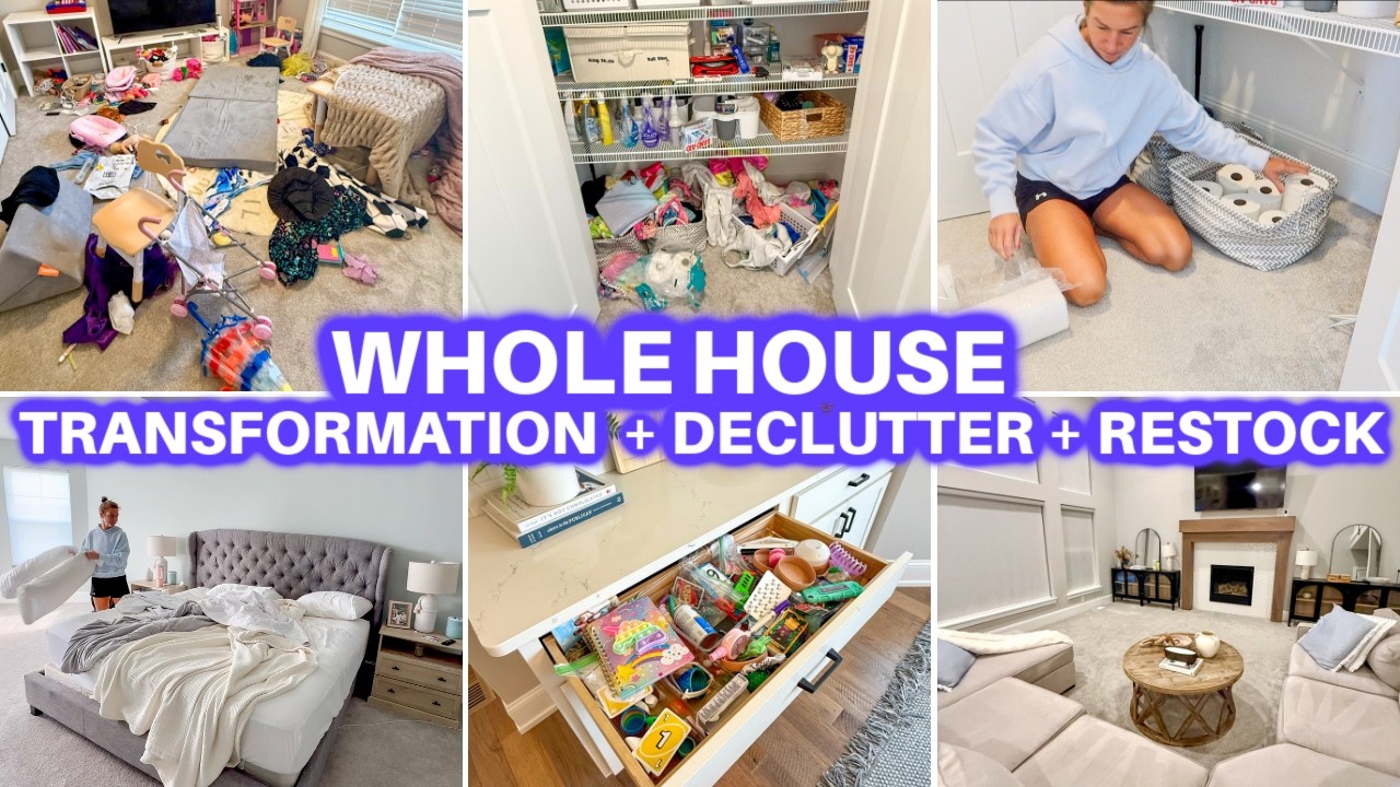 WHOLE HOUSE DECLUTTER +CLEAN WITH ME + HOUSE RESET CLEANING MOTIVATION JAMIE'S JOURNEY SUNDAY RESET