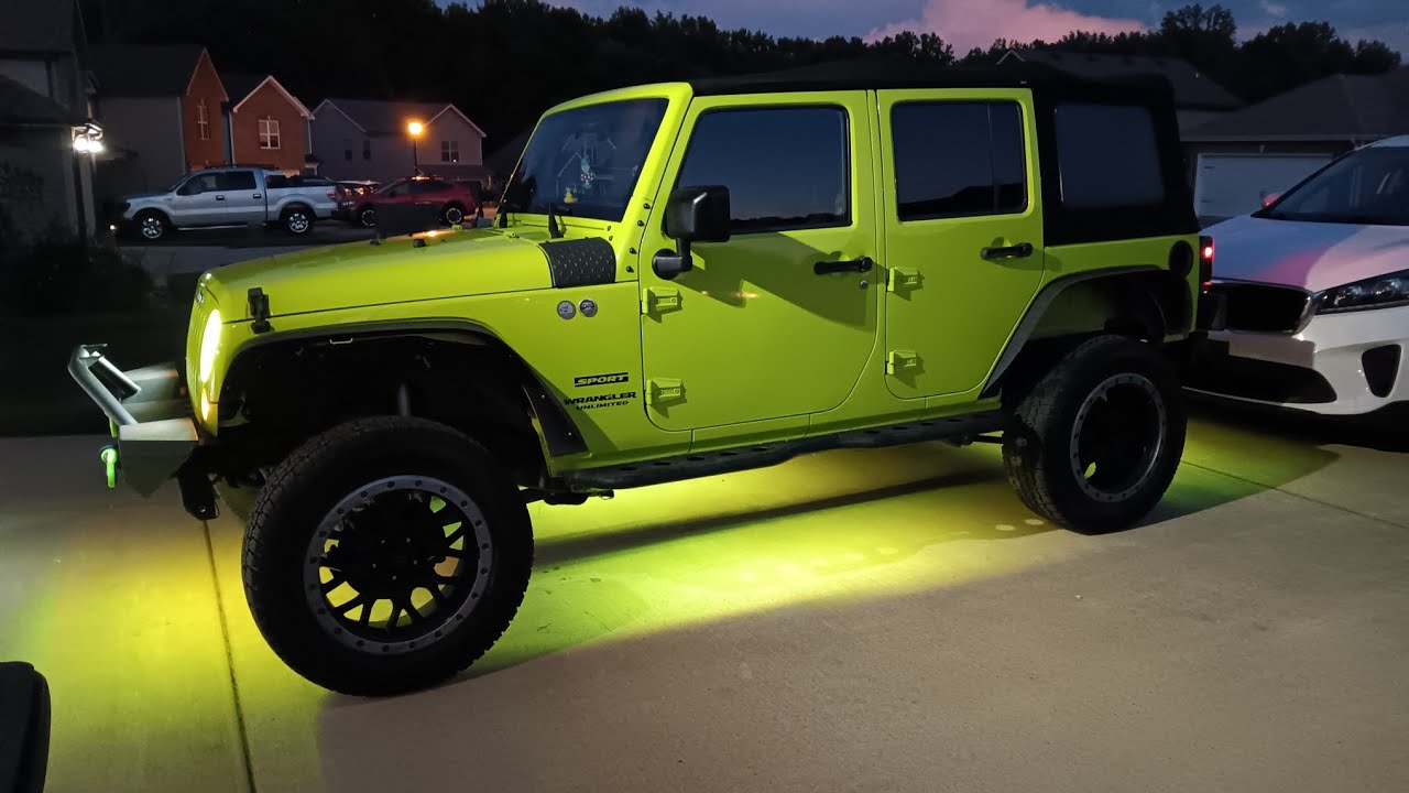 Govee RGBIC underglow test and review. Jeep JKU.