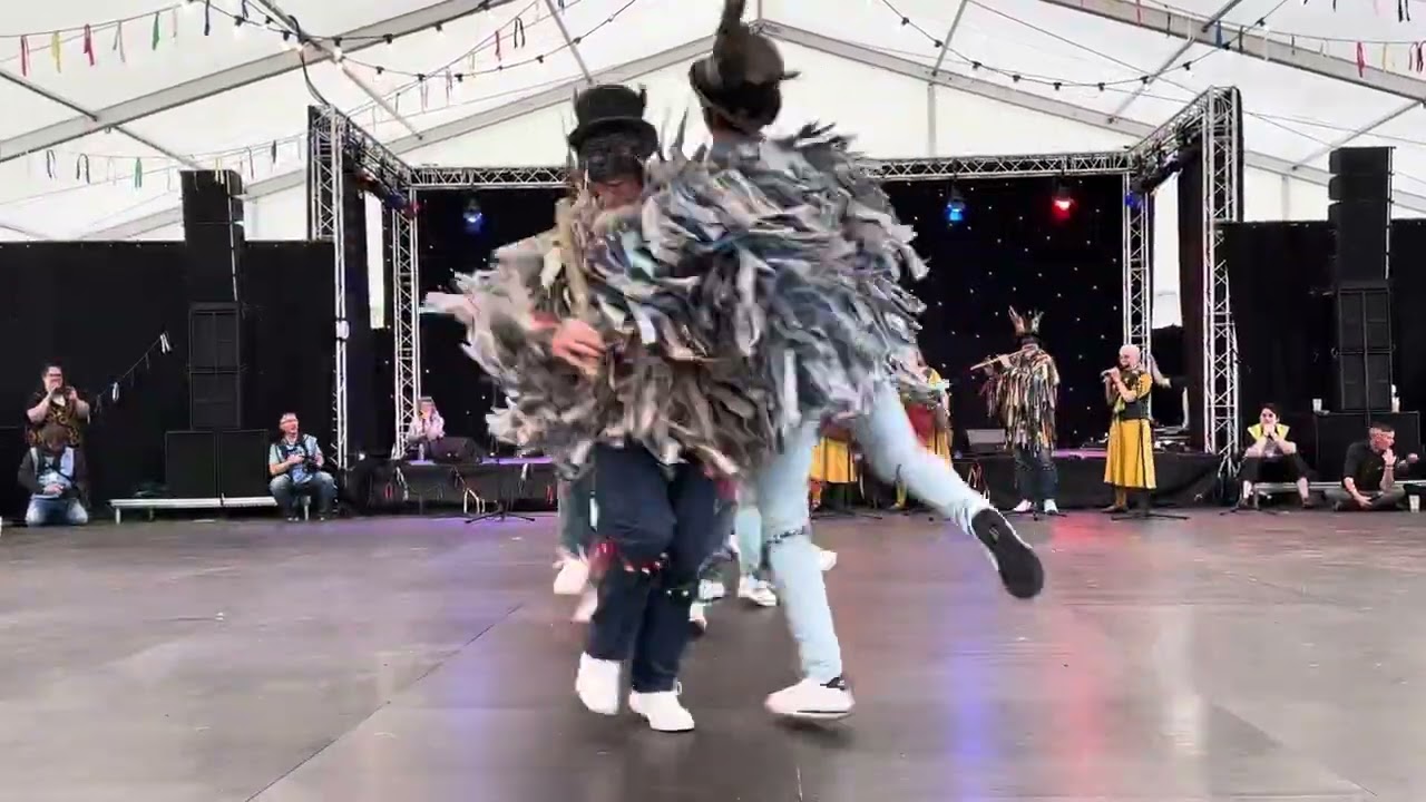 The Shropshire Bedlam’s dance at the Morris party at the Shrewsbury Folk Festival August 2024