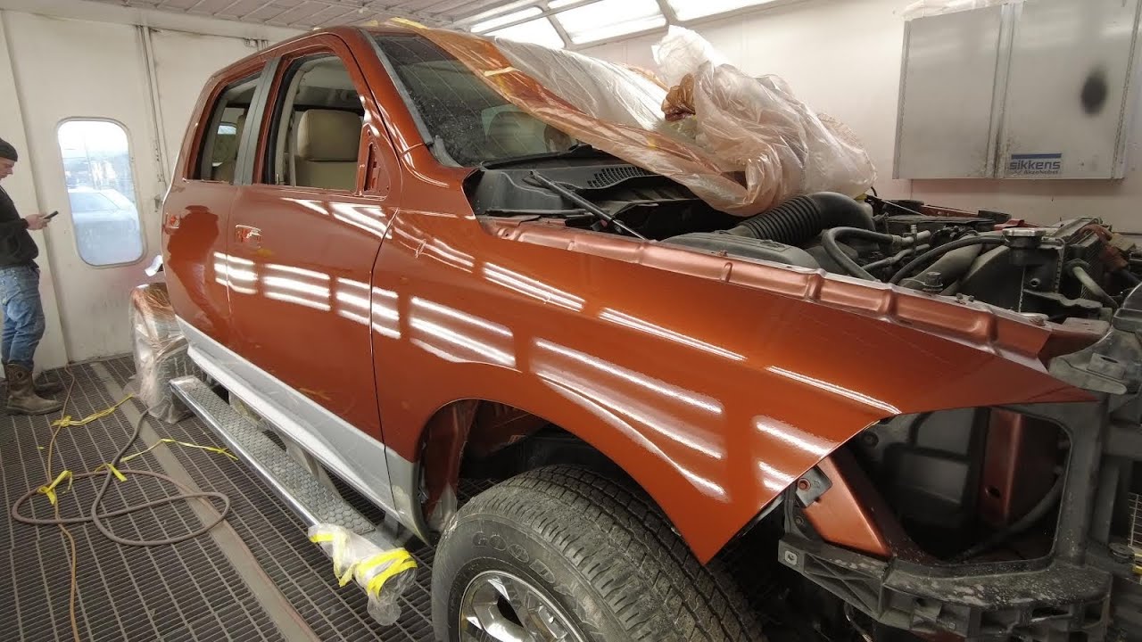 Rebuilding a Wrecked 2013 Ram 1500 Part 4 Painting the body!