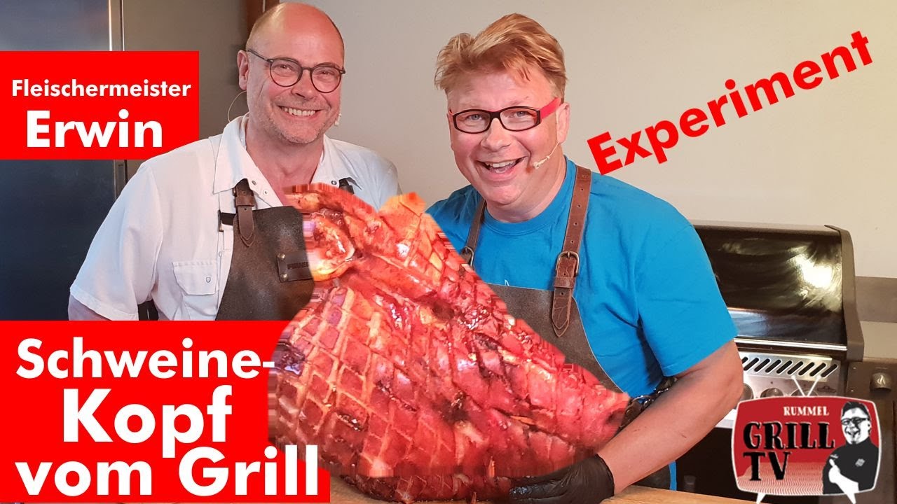 Schweinekopf Grillen. Das  Experiment feat. Erwin #rummelgrilltv
