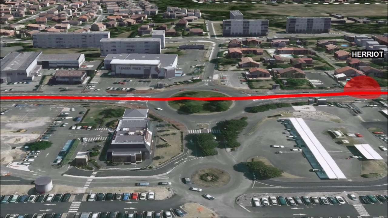 Vidéo de survol du futur BHNS (portion Saint-Médard-en-Jalles)