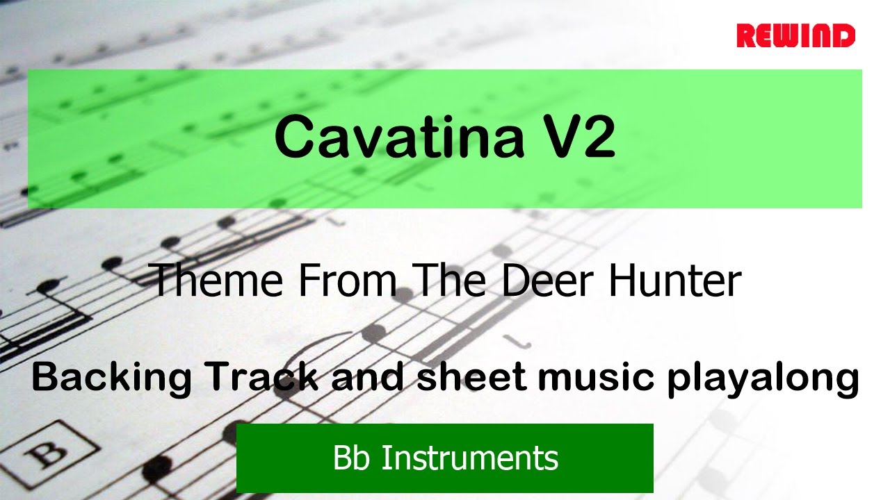 Cavatina V2 Bb Tenor Sax Trumpet Clarinet Backing Track and Sheet Music