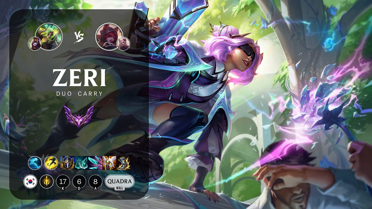 Zeri ADC vs Xayah - KR Master Patch 14.1