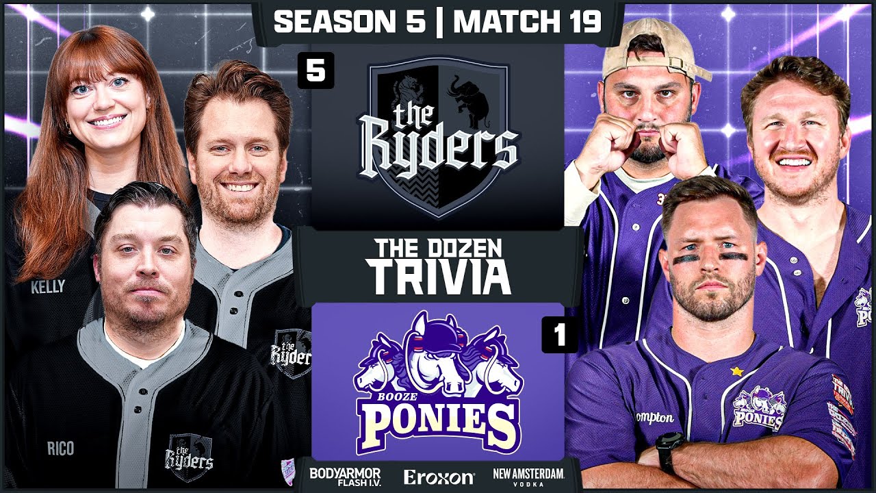 Booze Ponies vs. The Ryders | Match 19, Season 5 - The Dozen Trivia League
