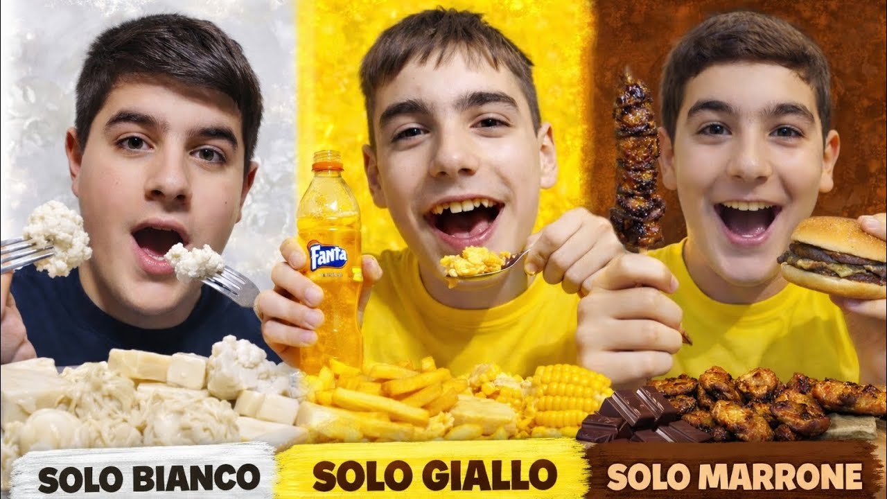Mangiamo per 24h solo cibo di un colore
