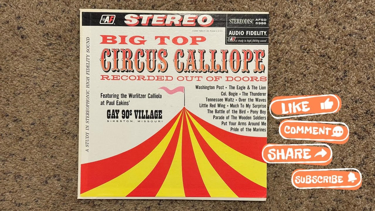Big Top Circus Calliope 1963 | Full Outdoor Wurlitzer Vinyl – Gay 90s Village Spectacular