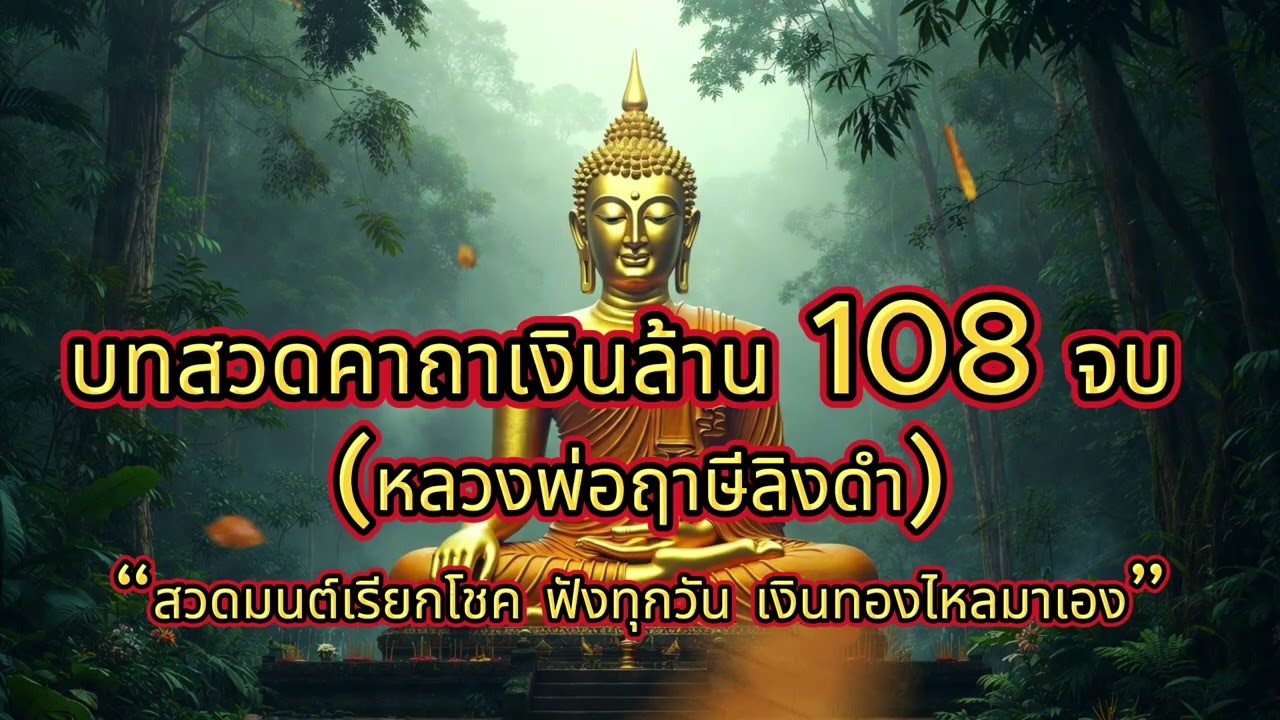 คาถาเงินล้าน หลวงพ่อฤาษีลิงดำ | สวดเรียกโชคลาภและเงินทองทุกวัน