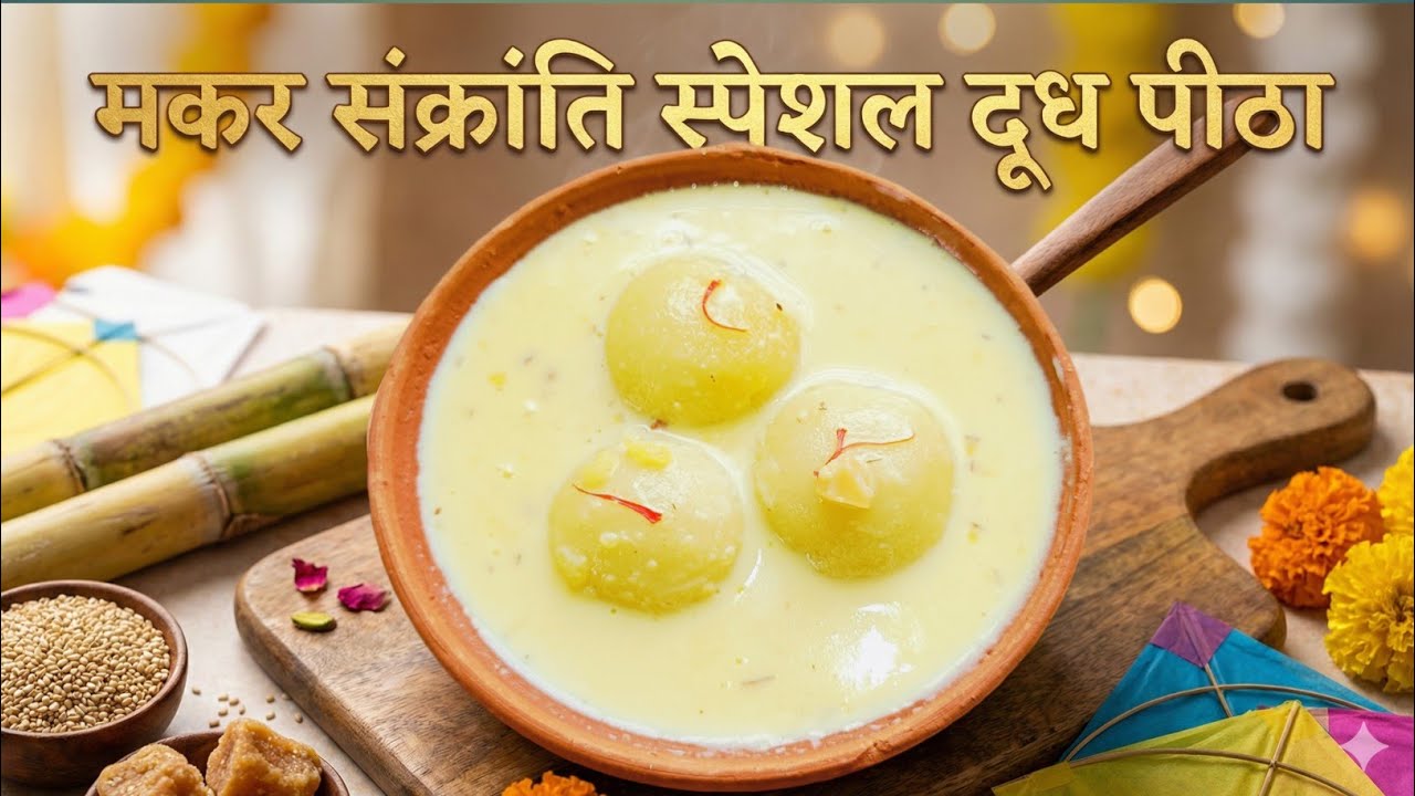 Makar Sankranti Special Dudh Pitha Recipe | Traditional Sweet Dish |Winter Special Dudh Pitha Recipe