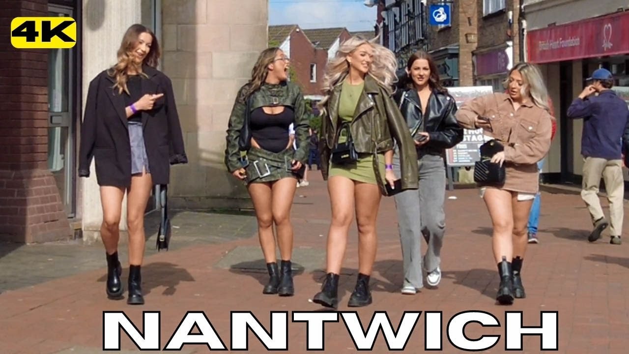 NANTWICH Town Centre Walk Tour on Easter Sunday 4k  ENGLAND United Kingdom