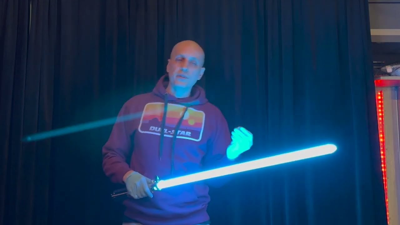 DUEL STAR Enhanced Blue Saber Pixel Blade for YODA at FX-SABERS [4K]