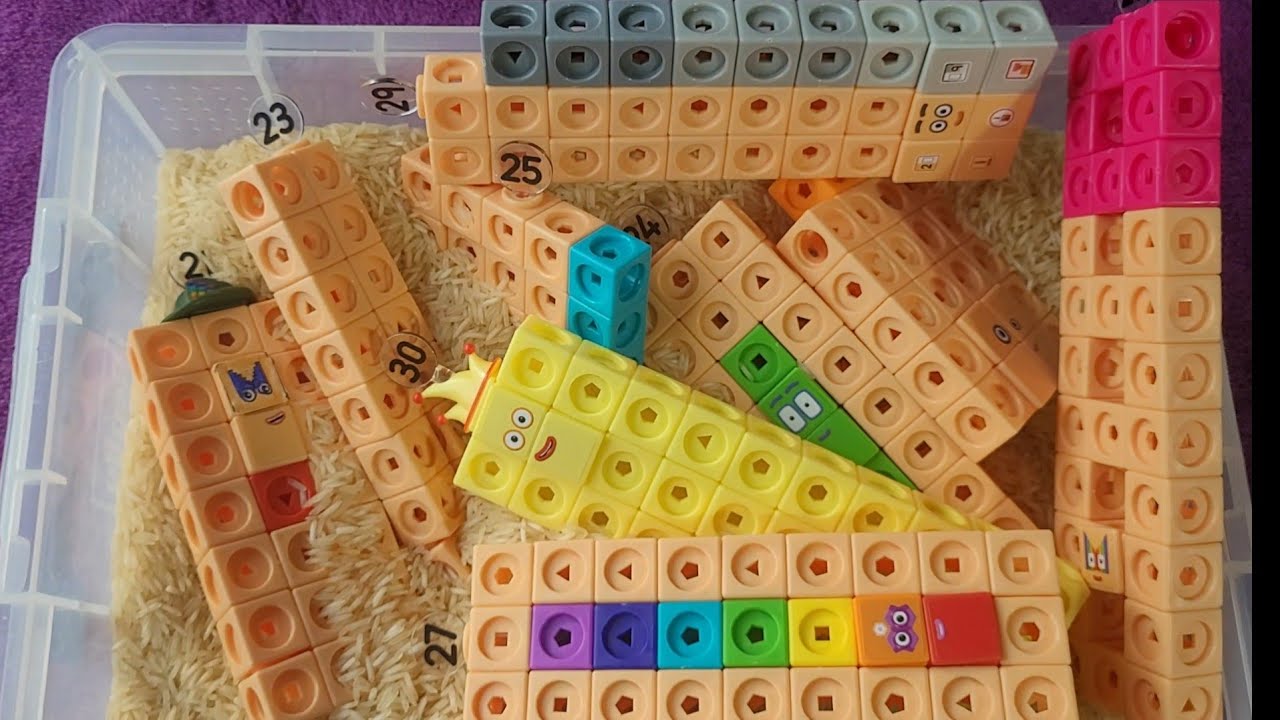 Найдите спрятанные цифровые блоки 21–30 | Архам Эджаз MathLink Cubes Activity