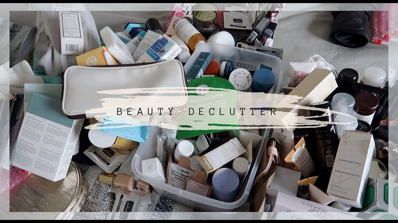 decluttering my entire mini makeup and skincare collection