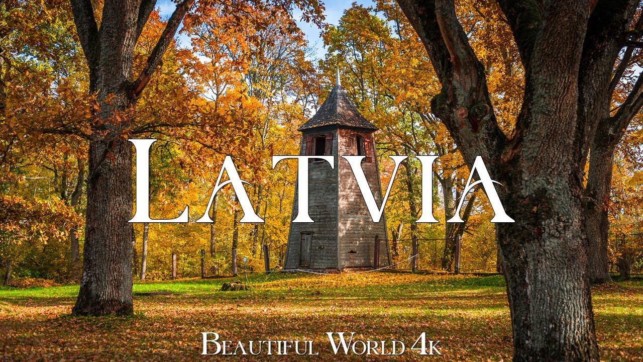 Latvia 4K &ndash; Golden Autumn Forests Along the Quiet Shores of the Baltic &ndash; Peaceful Music