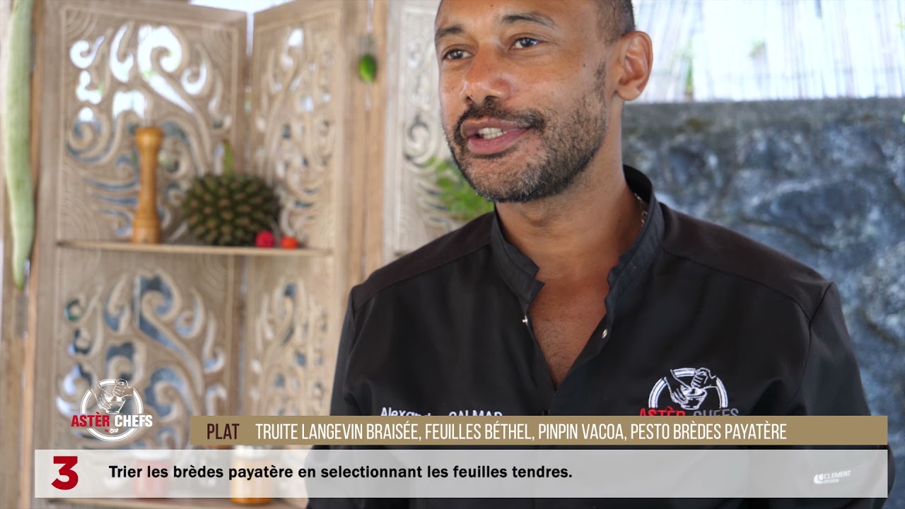 Truite Langevin, pinpin vacoa et pesto brèdes payatère - ASTER CHEFS