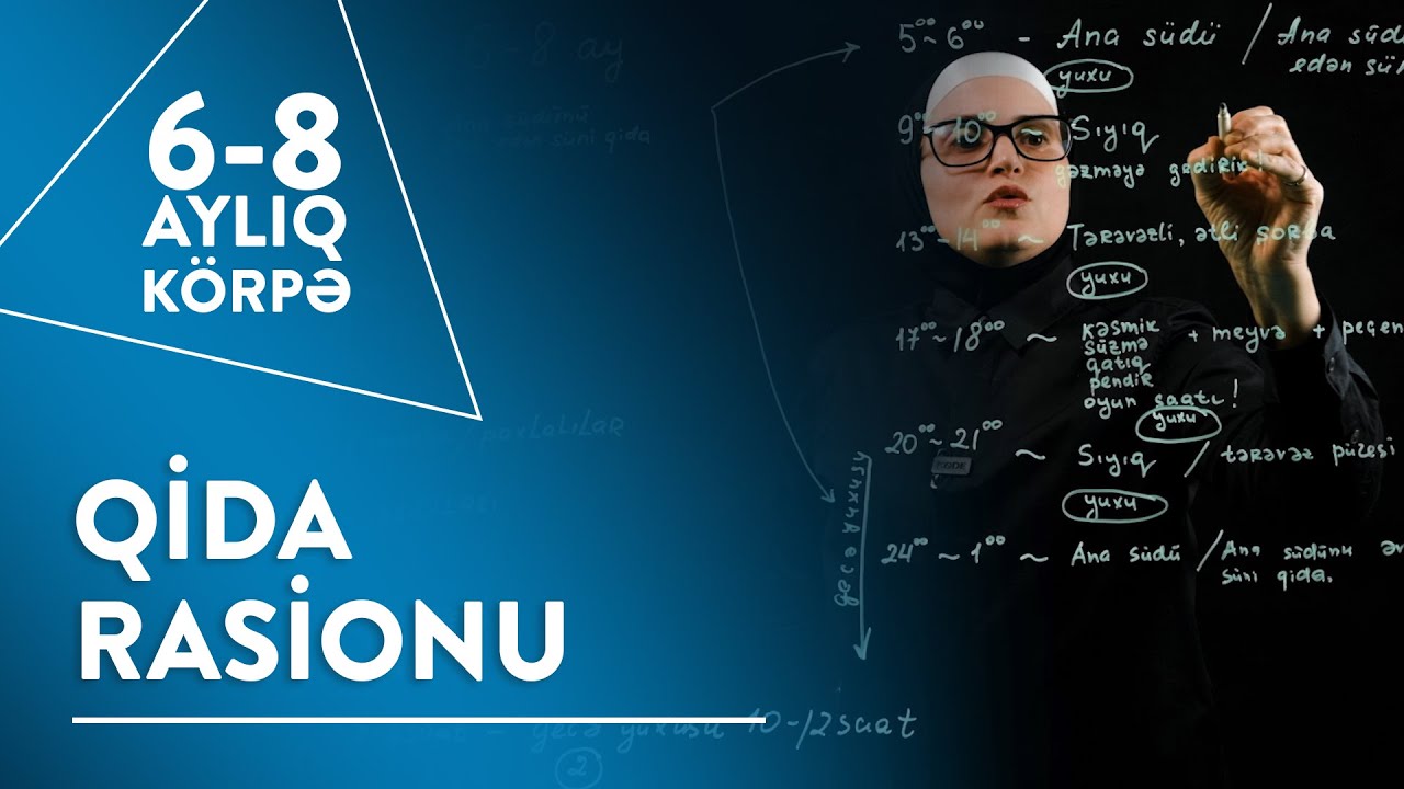 6–8 aylıq körpənin qida rasionu | Рацион малыша 6–8 месяцев