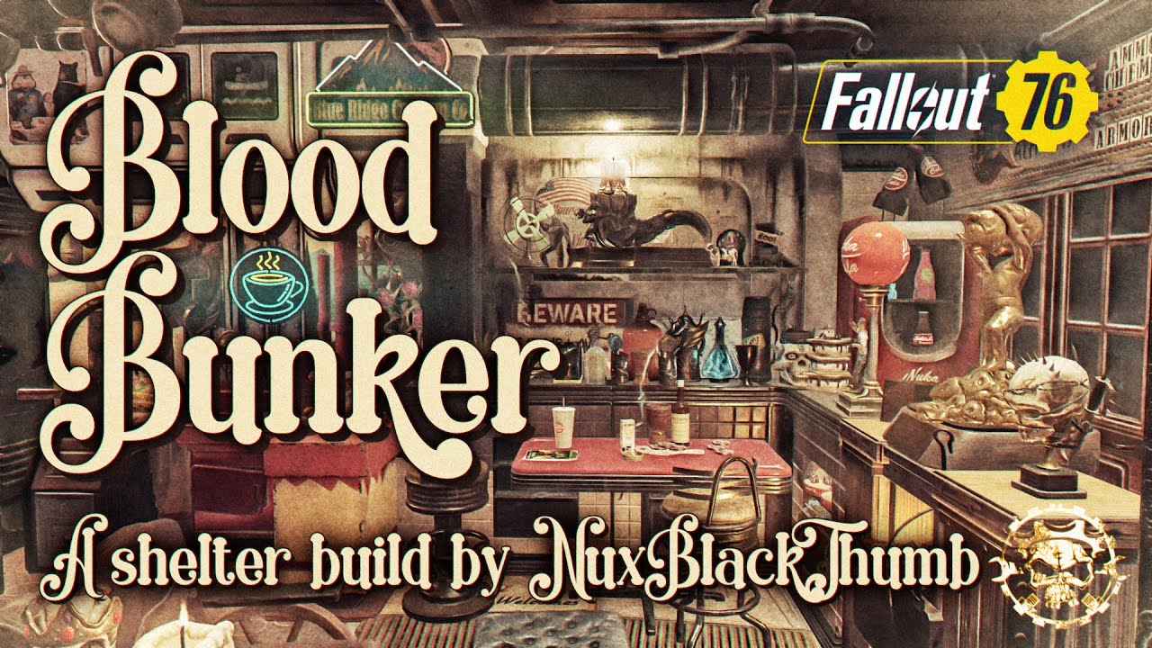 Fallout 76 Shelter Build - The Blood Bunker - By Nux