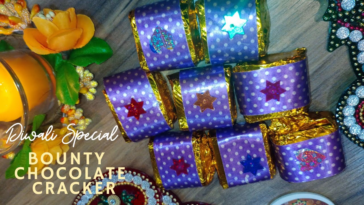 Diwali Special Bounty Pataka Chocolate | Cracker Chocolate Recipes | Homemade Chocolate