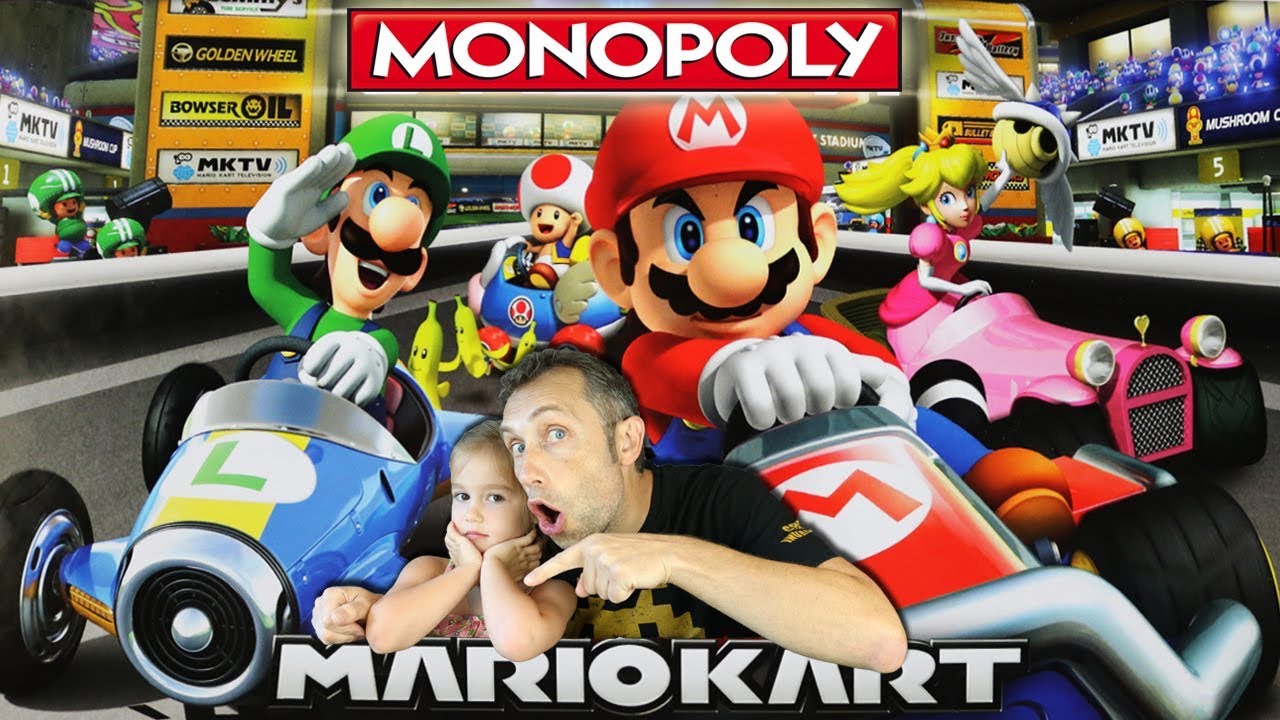 Il pleut, alors on joue au MONOPOLY ! Jeu de société sur le thème de SUPER MARIO KART pour gamers !
