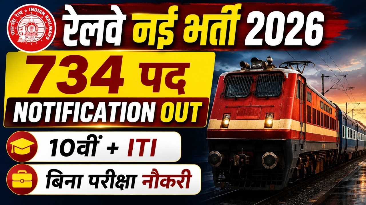 Railway New Vacancy 2026 | 10वीं & ITI Pass Vacancies | Railway Without Exam Job | Syllabus & Age