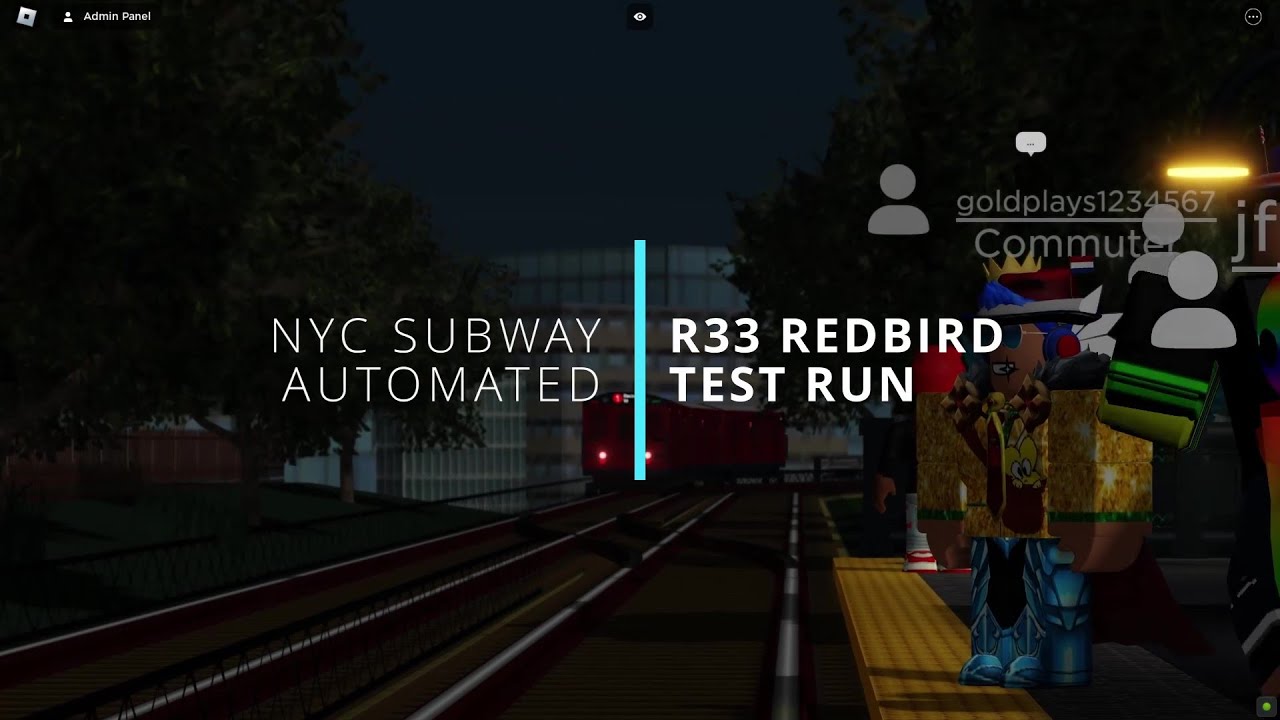 R33 Redbird Test Run | Roblox NYC Subway: Automated
