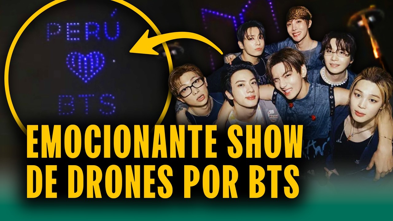 Furor en la Costa Verde: As&iacute; fue el show de drones en homenaje a BTS que reuni&oacute; a todo Army