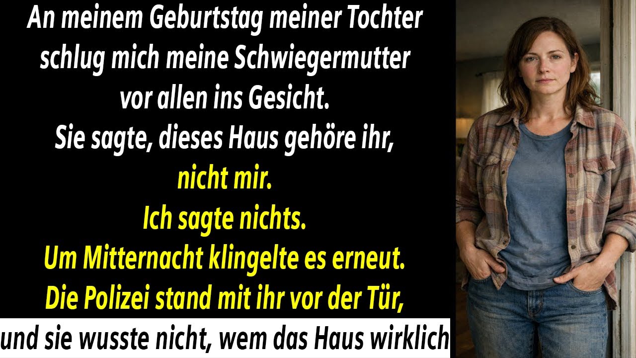 AN MEINEM GEBURTSTAG SCHLUG MICH MEINE SCHWIEGERMUTTER — SIE WUSSTE NICHT, WEM DAS HAUS GEHÖRTE