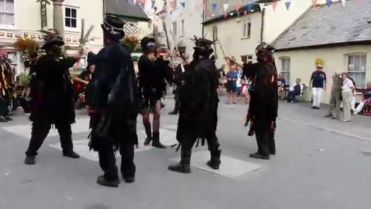 Beltane Border Morris dancing Huntress in Cawsand