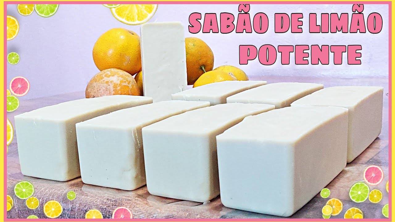 🔴SABÃO DE LIMÃO COM UM LITRO DE ÓLEO USADO 🔴 ECONÔMICO, POTENTE E FÁCIL