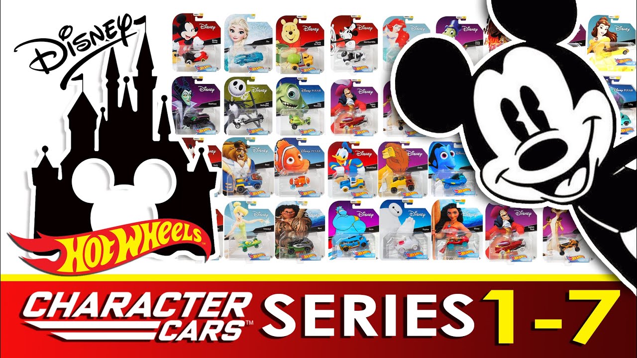 @Hot Wheels Disney Character Cars Series 1-7 Total 42 Cars