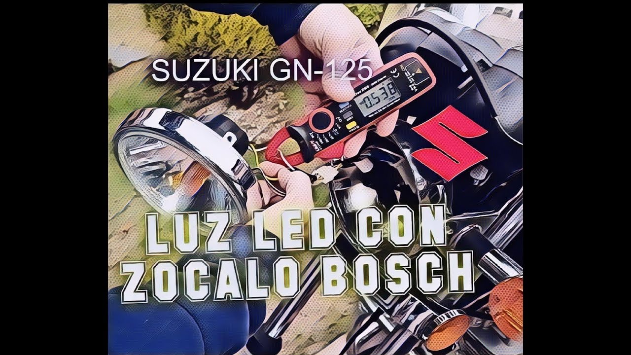 CAMBIAR DE LUZ DE SERIE A LUZ LED (zocalo bosch)  || Suzuki GN125