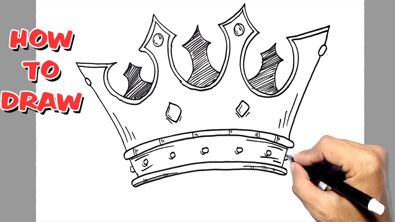 How to Draw King Crown step by step