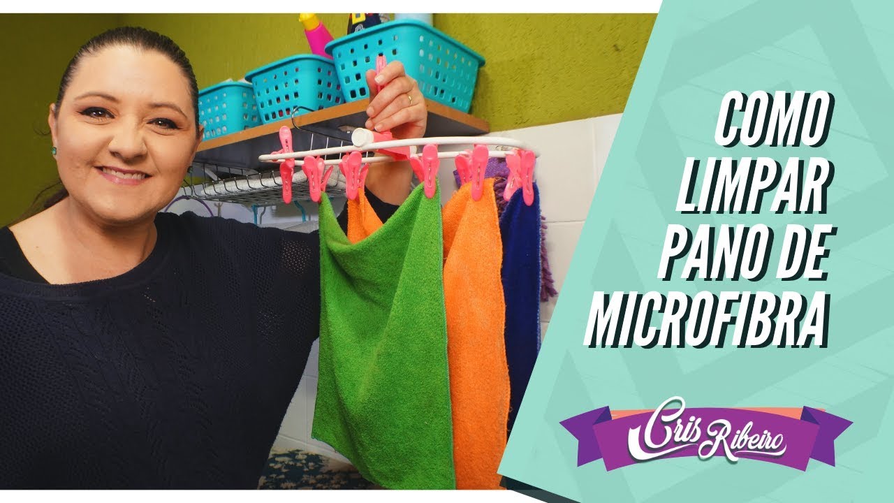 COMO LAVAR OS PANOS DE LIMPEZA DE MICROFIBRA | Como Lavar | #crisribeirotv #limpafacil #limpeza