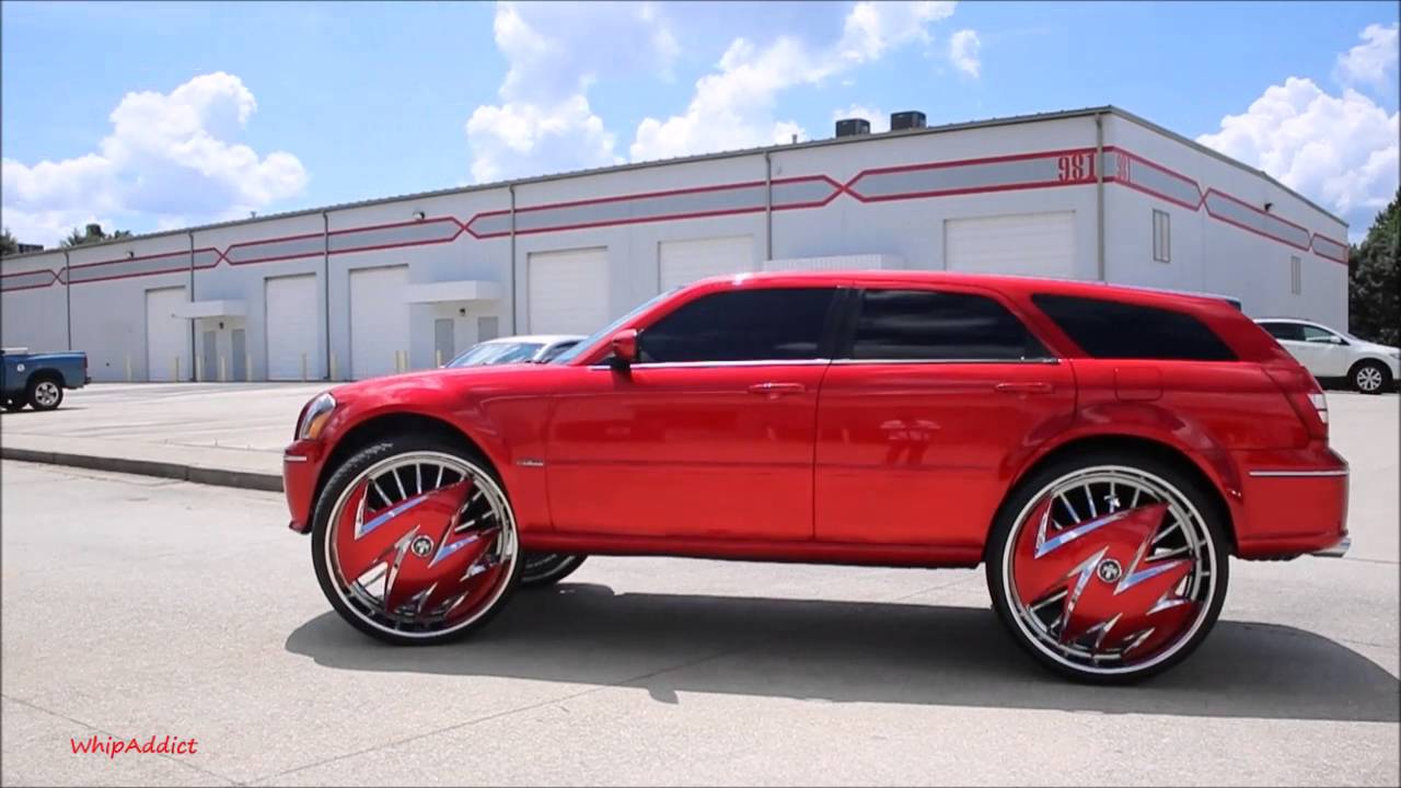 WhipAddict: Kandy Red Dodge Magnum SRT8 on DUB Zig Zag 32s by KandyWorld and UGRK