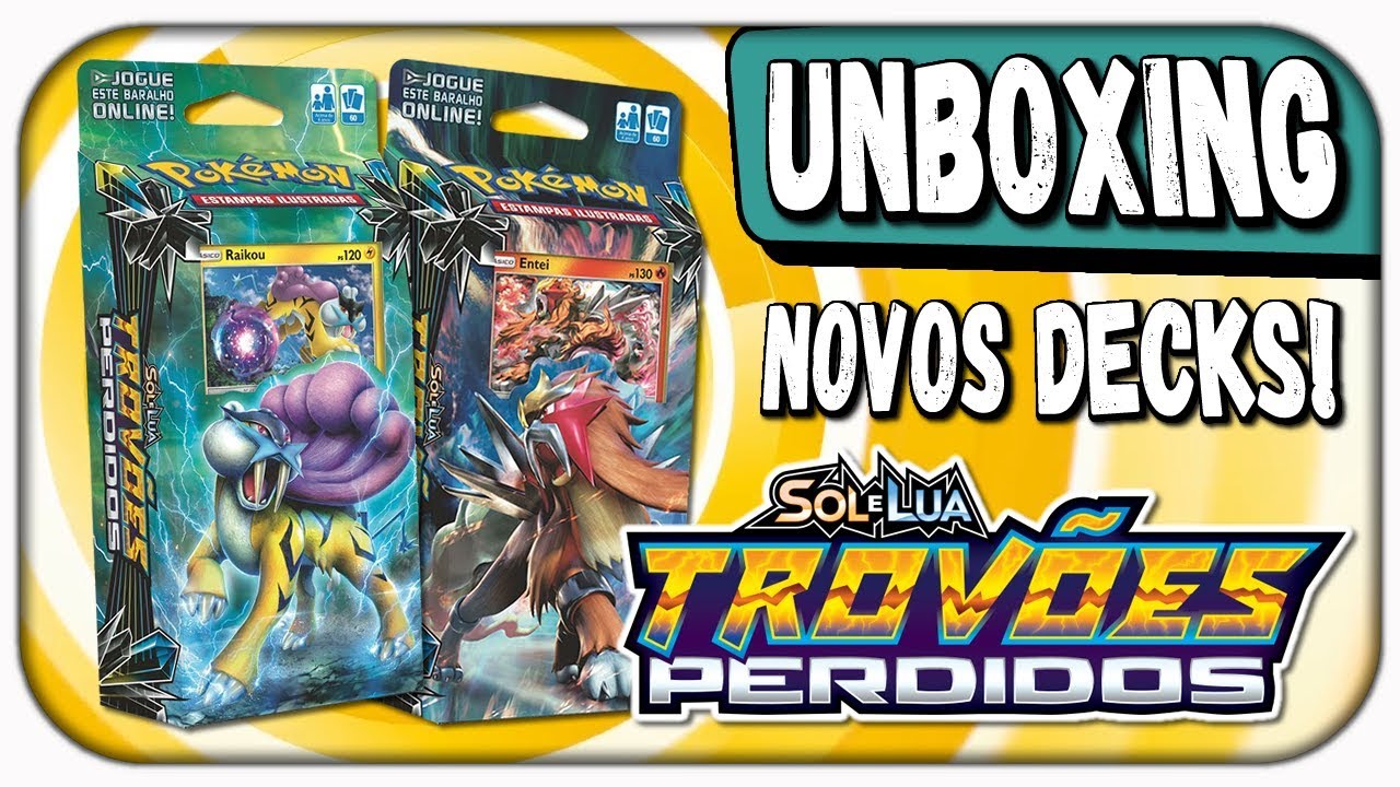 NOVOS DECKS Trovões Perdidos SM8! - UNBOXING Pokémon TCG