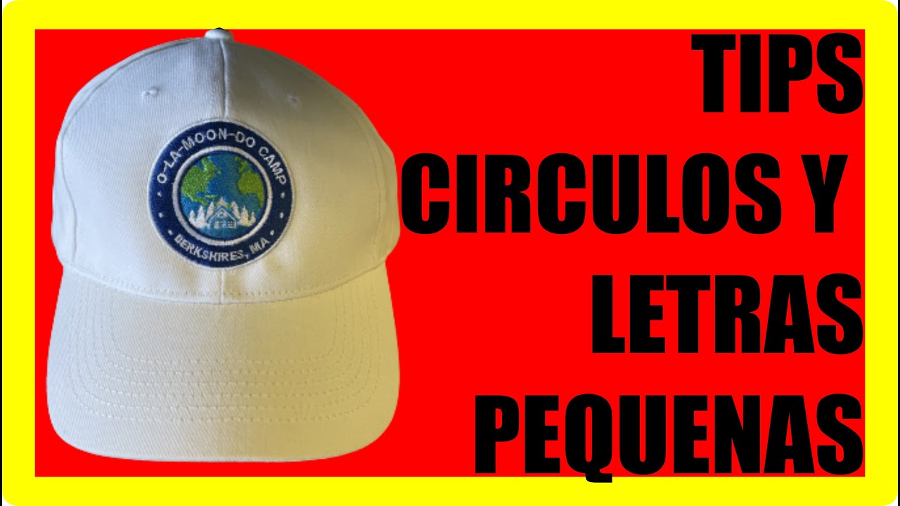 Bordando circulo y letras pequeñas