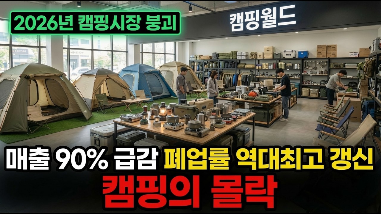 캠핑의 몰락 폐업률 역대최고치 갱신 | 캠핑용품 몰락의 충격적 진실 | 500만원 텐트가 150만원으로? 중고시장 붕괴 현장 💸#경제학 #몰락 #캠핑용품#개미지옥#캠핑