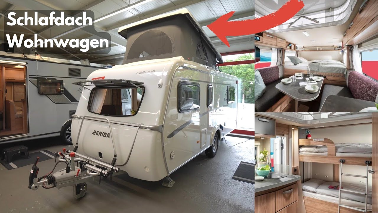 🔥 Camping 2023: MICRO-WOHNWAGEN Hymer Eriba Feeling 442 Schlafdach! Dusche! Küche! 4 Plätze! WOW!