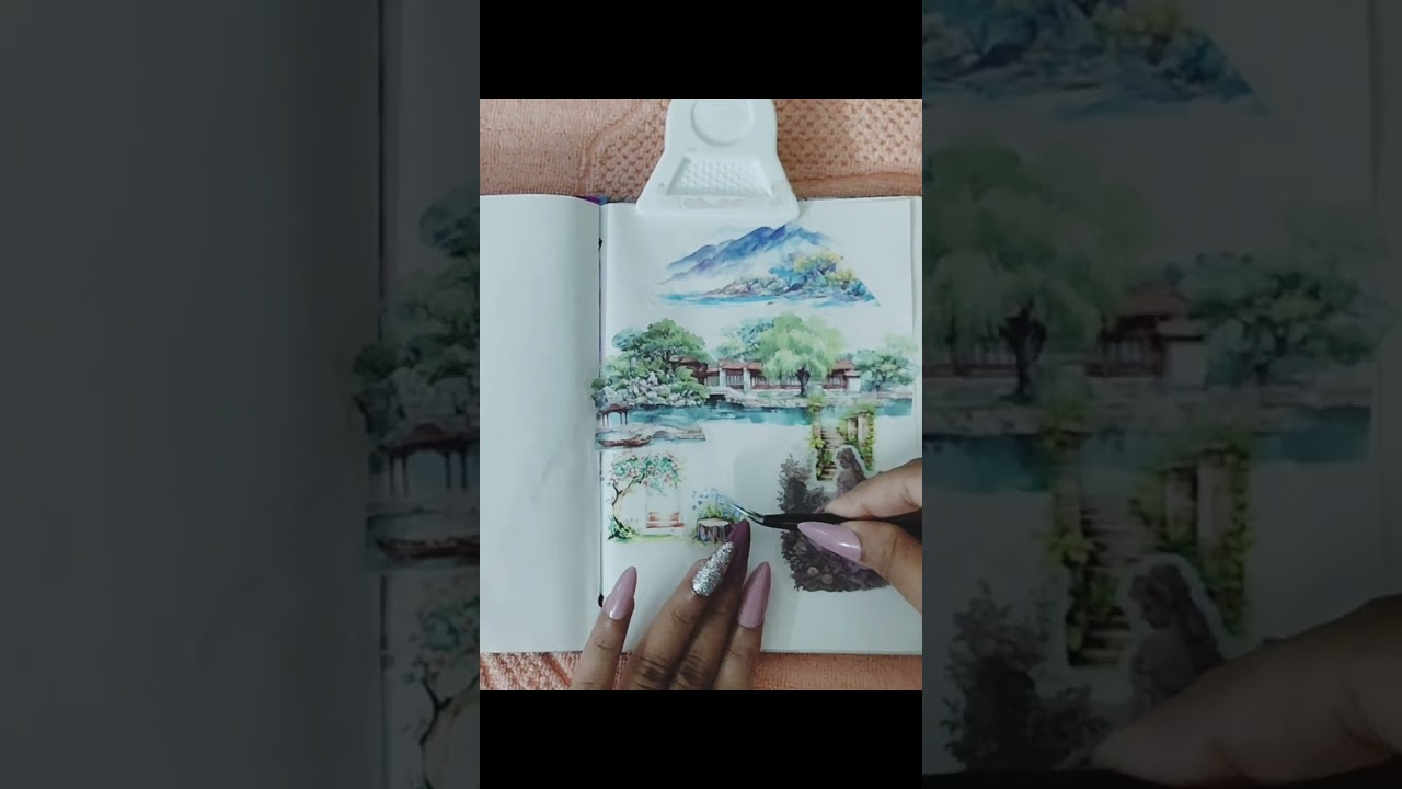 Where mountains meet creativity⛰️✨|Nature Aesthetic Journaling/#journal#nature  #greens#scrapbooking