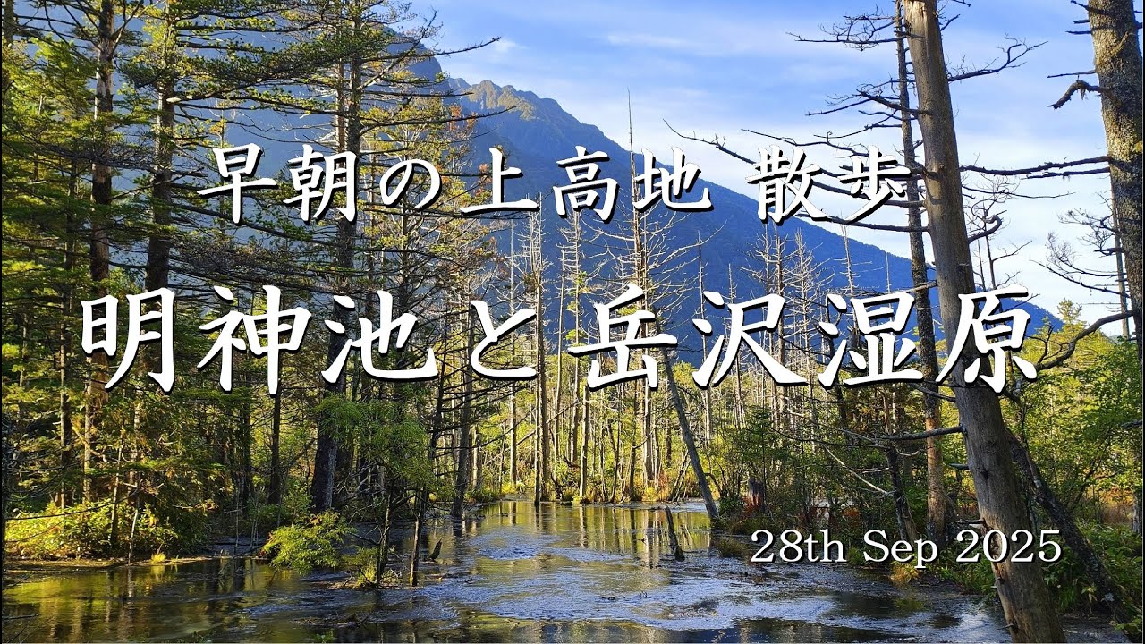 早朝の上高地 散歩 明神池と岳沢湿原 28th Sep.2025