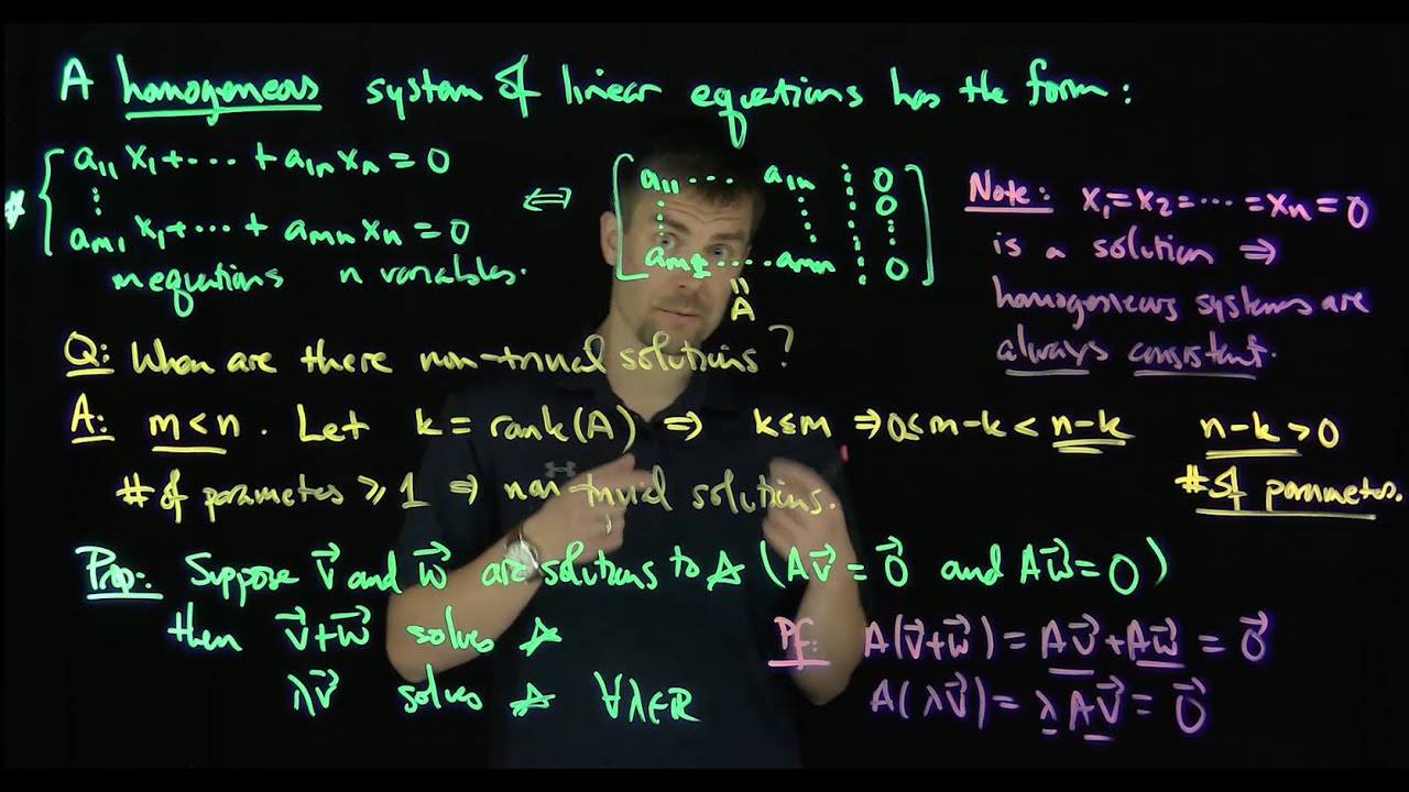 Homogeneous Linear Systems