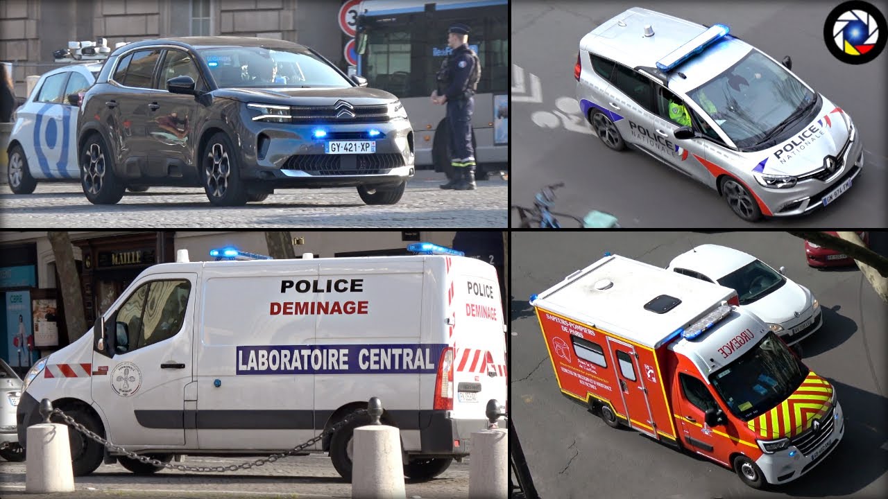PARIS - D&eacute;minage, Gendarmerie, Police Nationale et BSPP