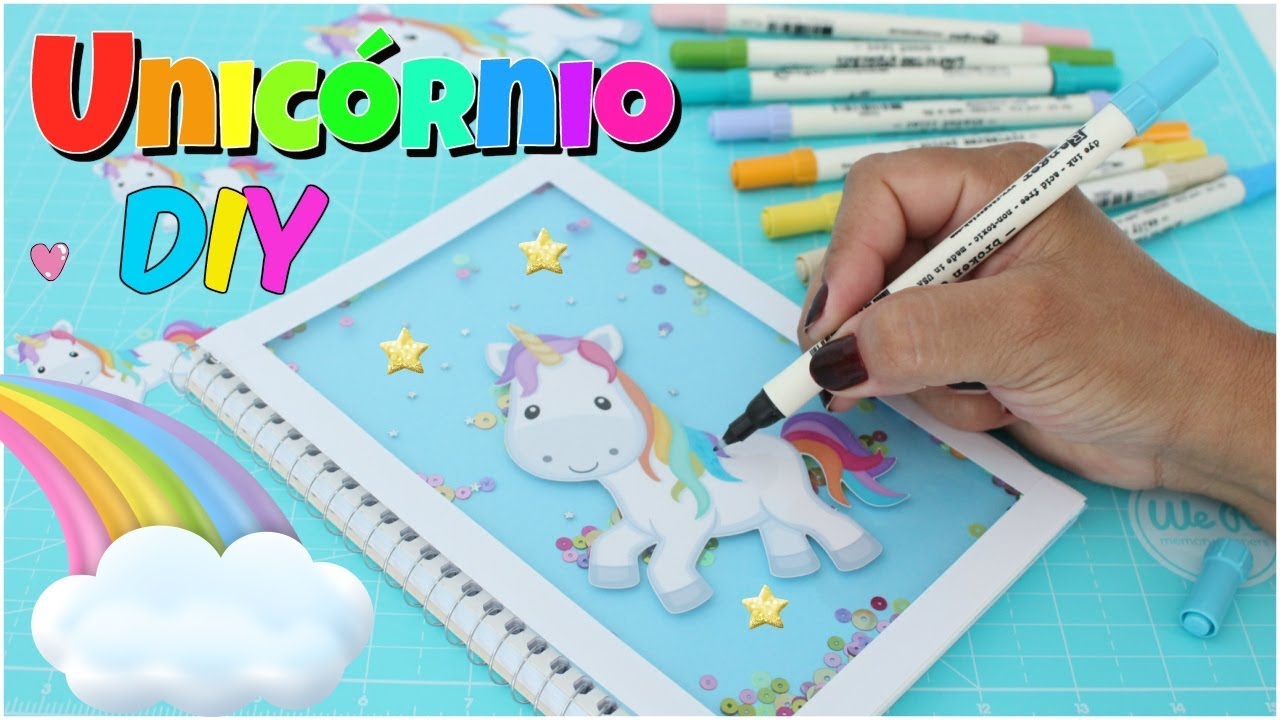 DIY CADERNO UNICÓRNIO  🦄 | Viviane Magalhães