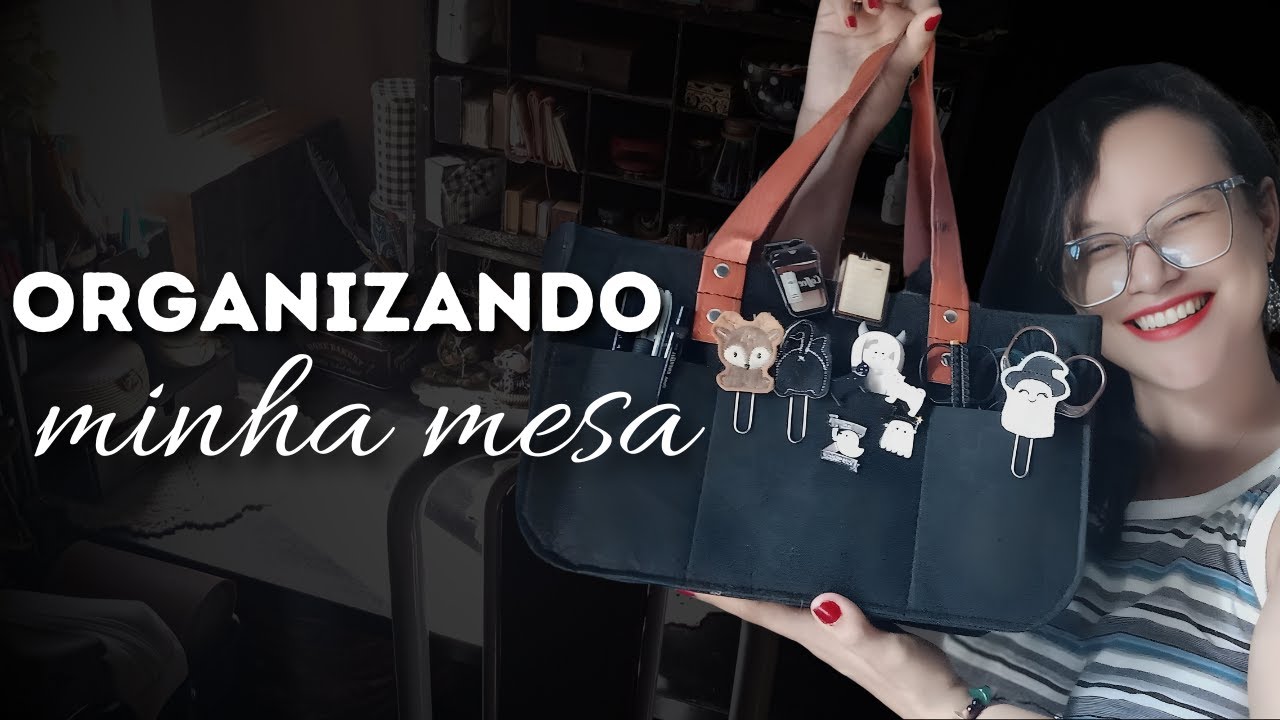 Organizando Minha Mesa Criativa | Unboxing Bolsa Organizadora para Diário