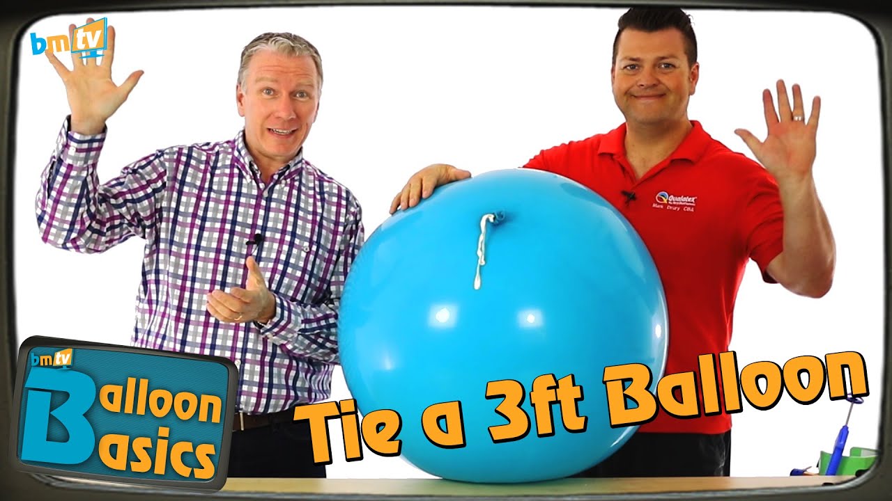 How to Inflate and Tie a 3ft Balloon - Balloon Basics 07