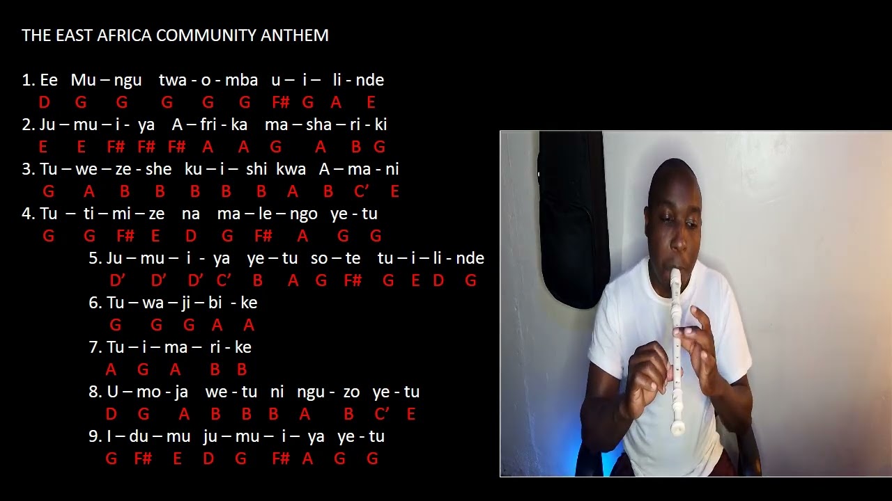 How to play East Africa Community Anthem on a recorder #recorder