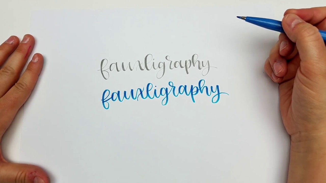 Calligraphy with a Pencil! How to create hand lettering with just a pencil!