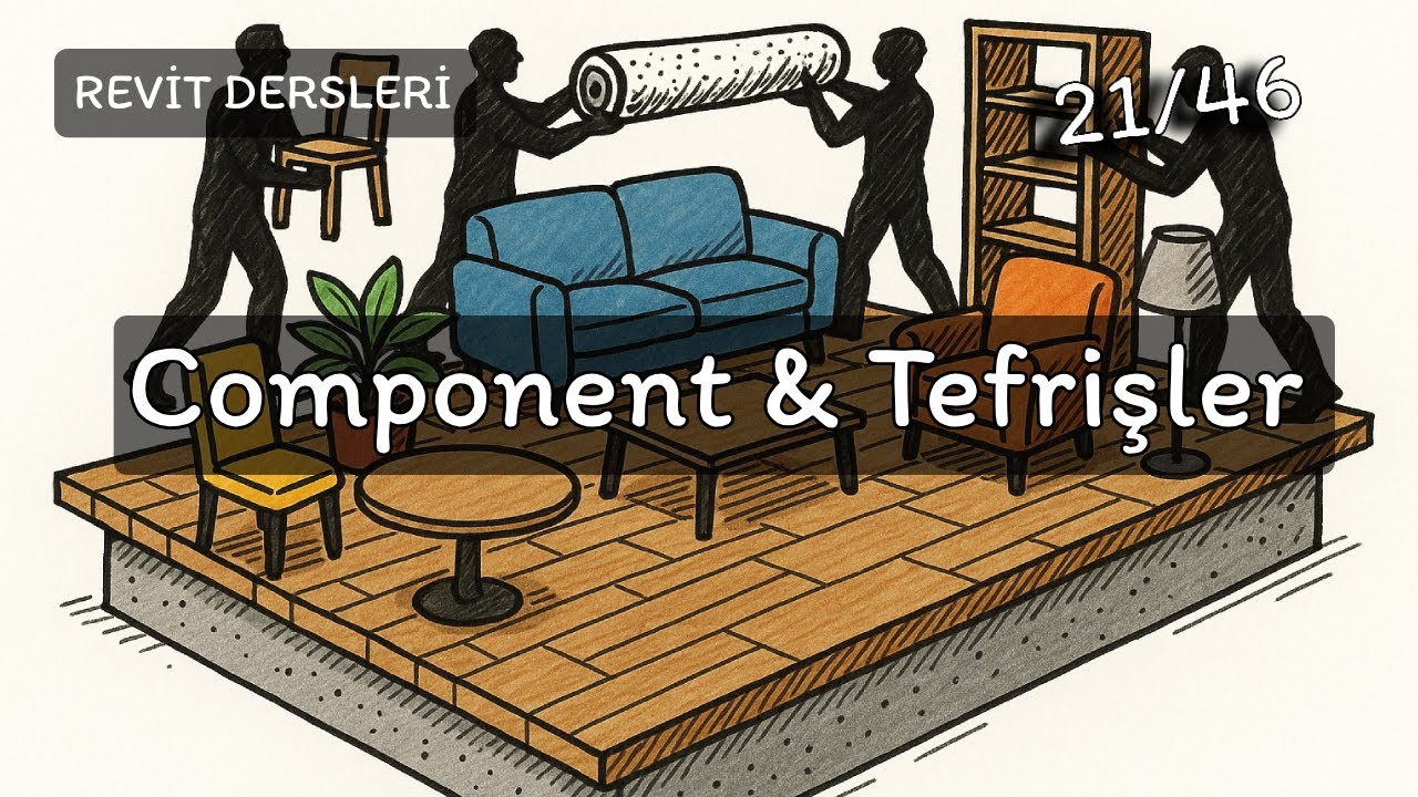 Revit Eğitim Serisi 21 /46 | Component - Tefriş Eklemek