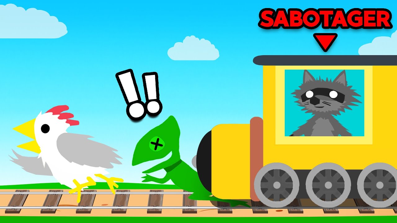 TRAIN SABOTAGER vs 2 NOOBS! (Ultimate Chicken Horse)