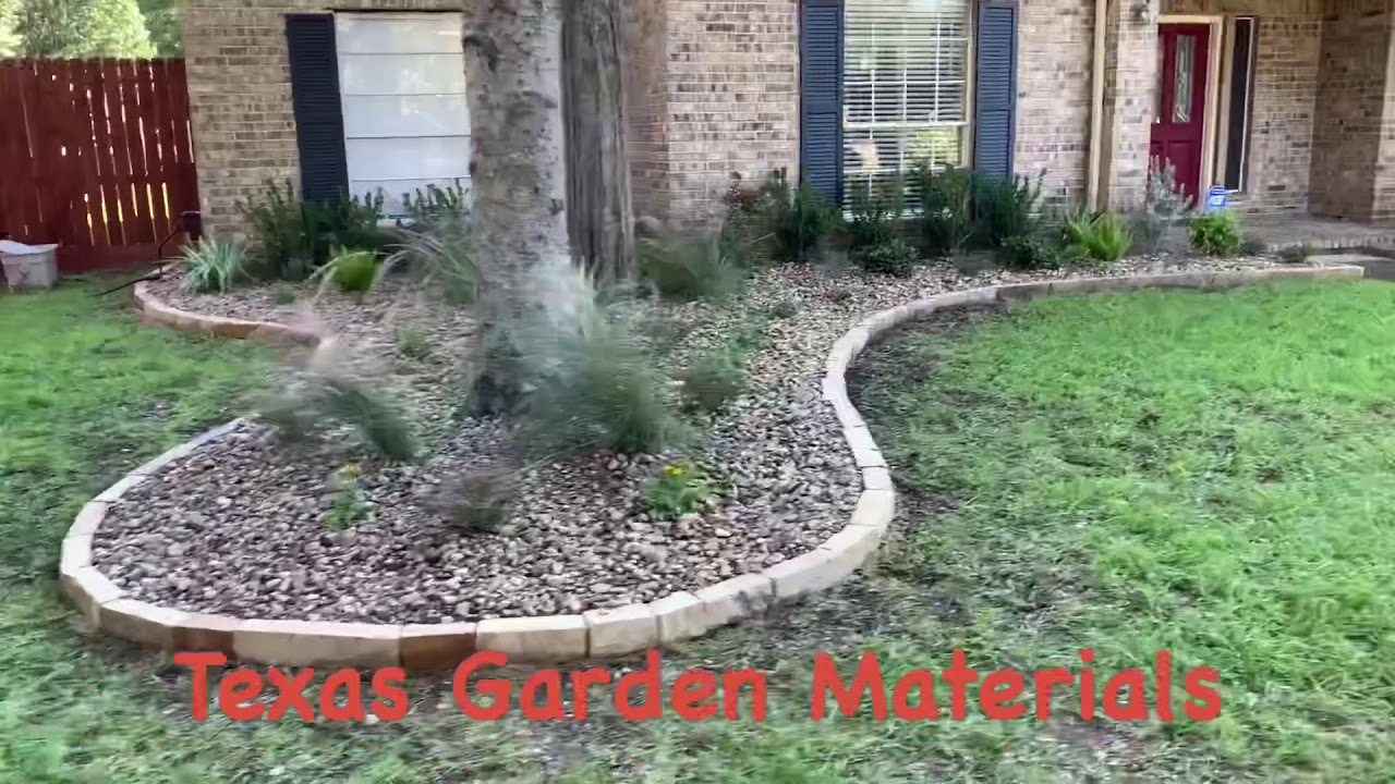 Front Yard Landscape Makeover with River Rock and Stone Landscape Edging -Houston, TX 77407